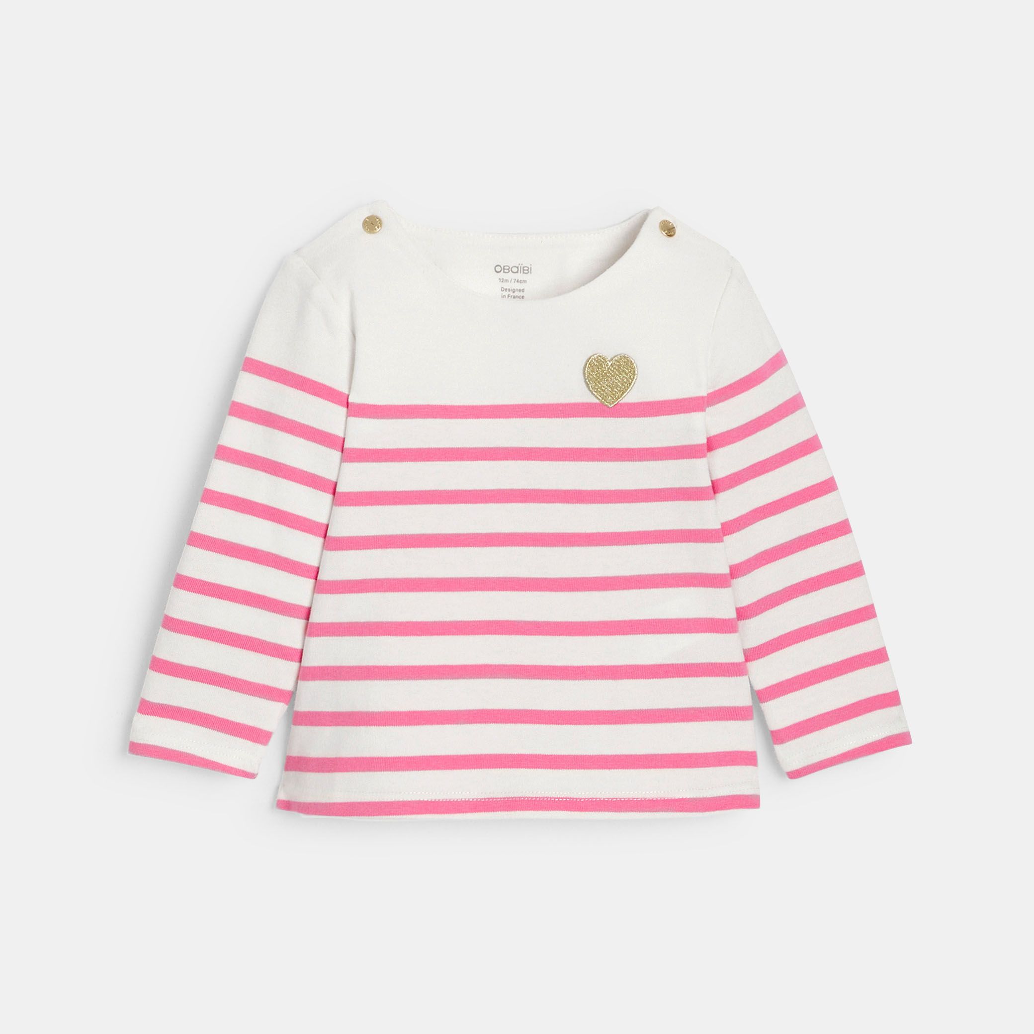 Áo phông kẻ ngang cotton hữu cơ